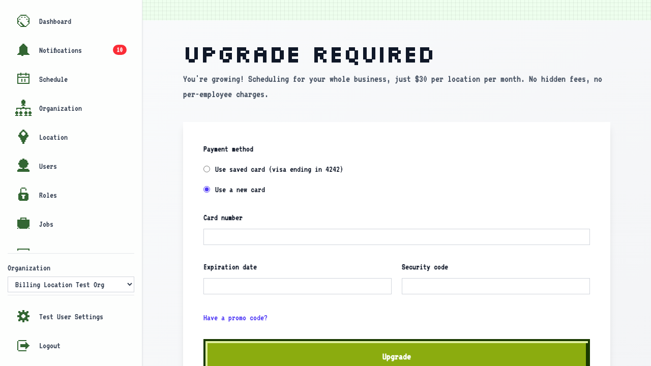 Redirected to Billing Upgrade after clicking Add Location
