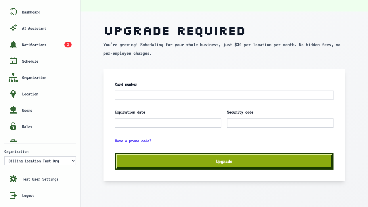 Redirected to Billing Upgrade after clicking Add Location